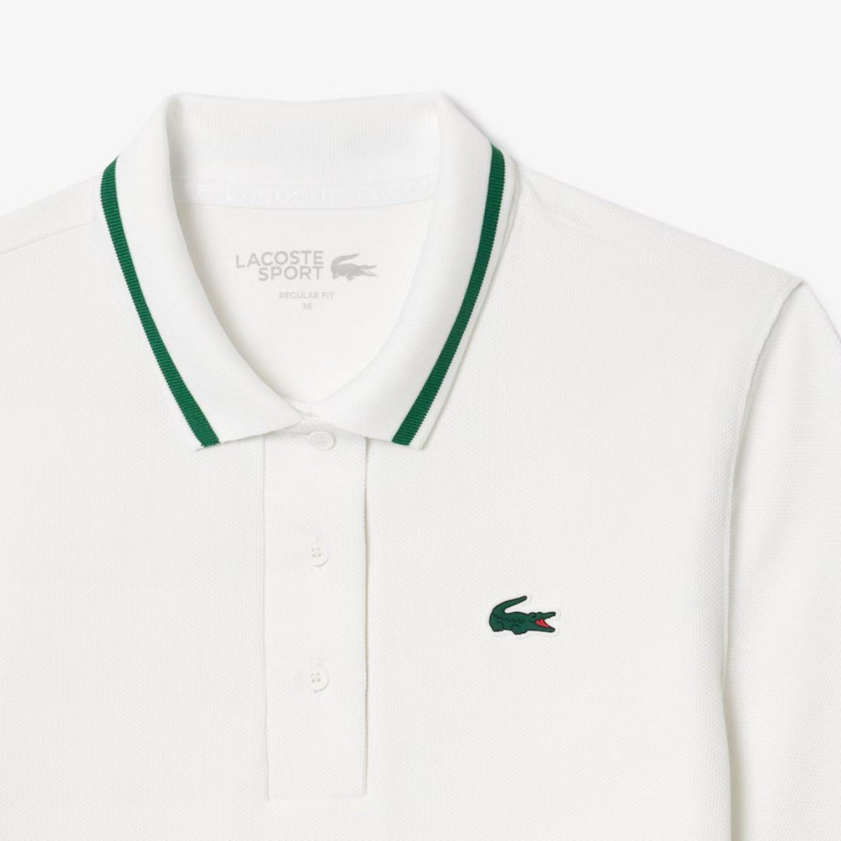 Lacoste_Polo Heritage Lacoste Sport - Branco/Verde