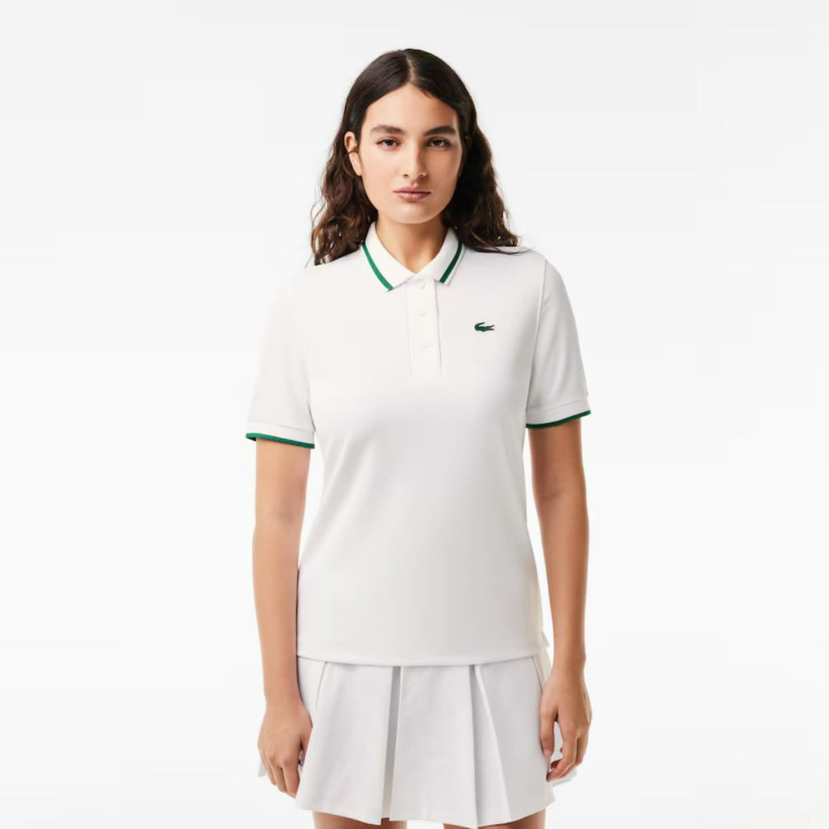 Lacoste_Polo Heritage Lacoste Sport - Branco/Verde