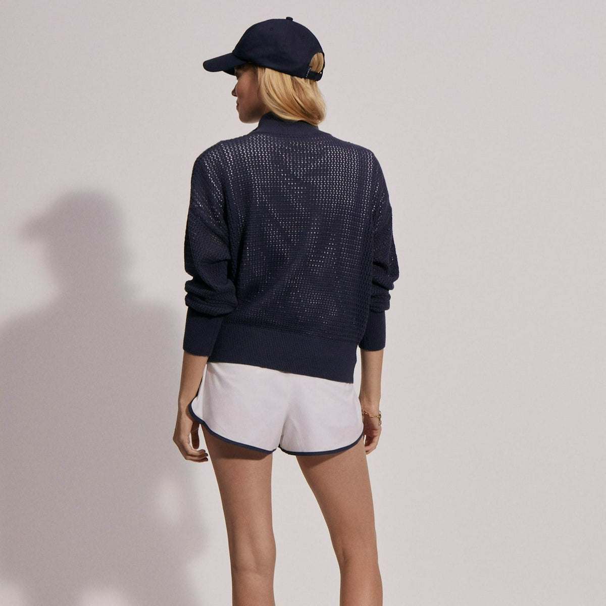 Varley_Aurora Half - Zip Knit - Blue Nights