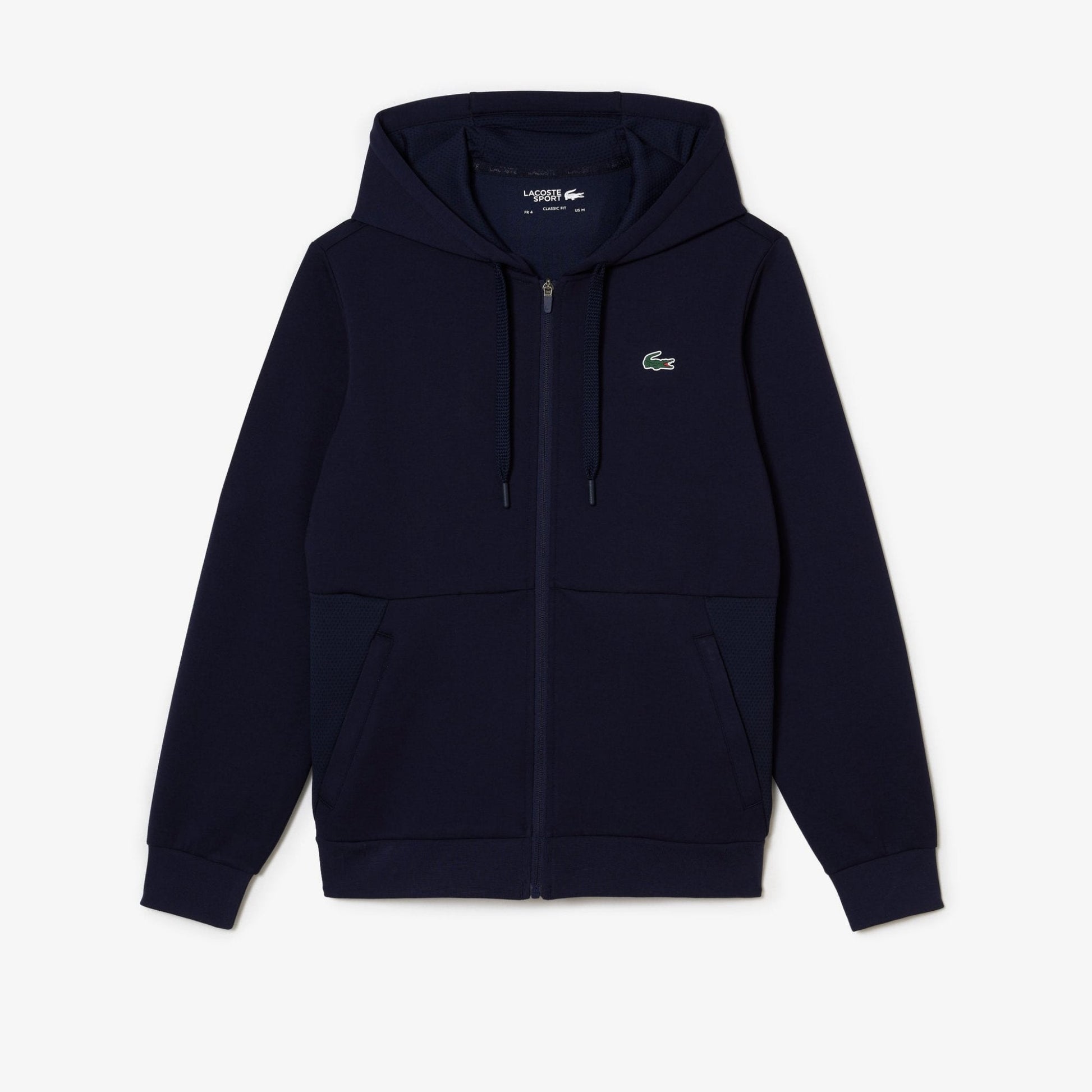 Lacoste_Sweatshirt desportiva com fecho e capuz - Azul marinho